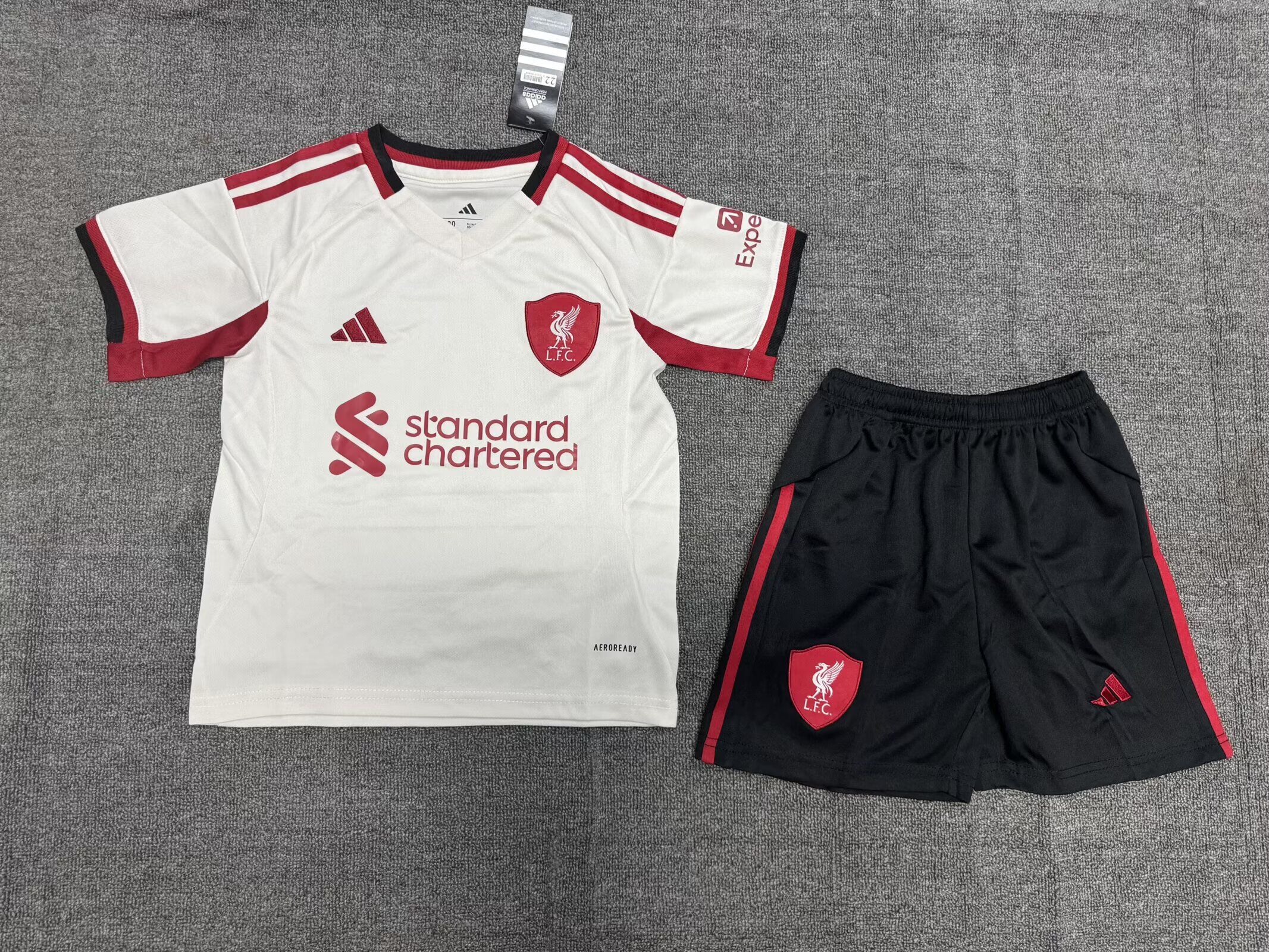 Kids-Liverpool 25/26 Away Light Beige Soccer Jersey Kids-Liverpool 25/26 Away Light Beige Soccer Jersey